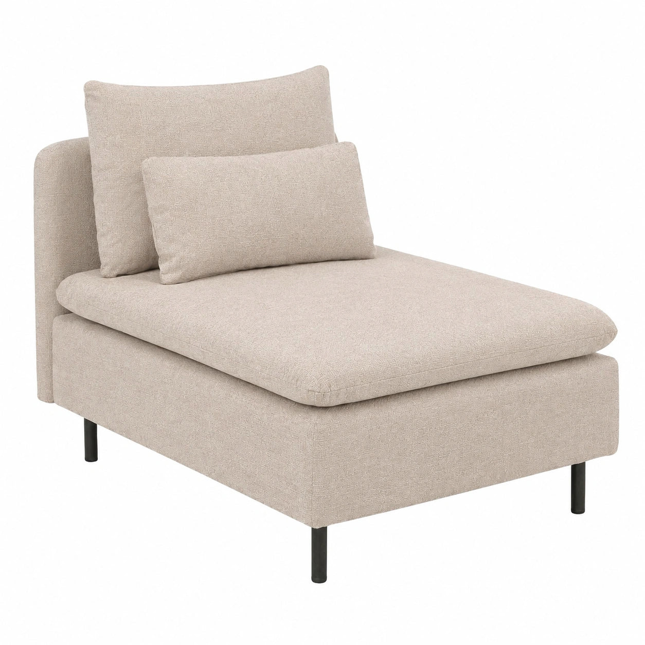 Beiges 1-Sitzer Sofamodul ohne Armlehnen für modernes Modulsofa Egeris