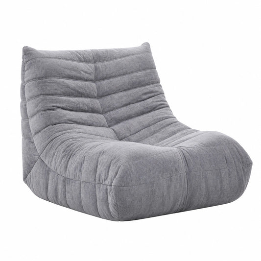 Gemütlicher Lounge-Sitzsack im Togo-Stil mit Memory-Schaum, Riesensofa für Wohnzimmer, Schlafzimmer und Büro, Grau
