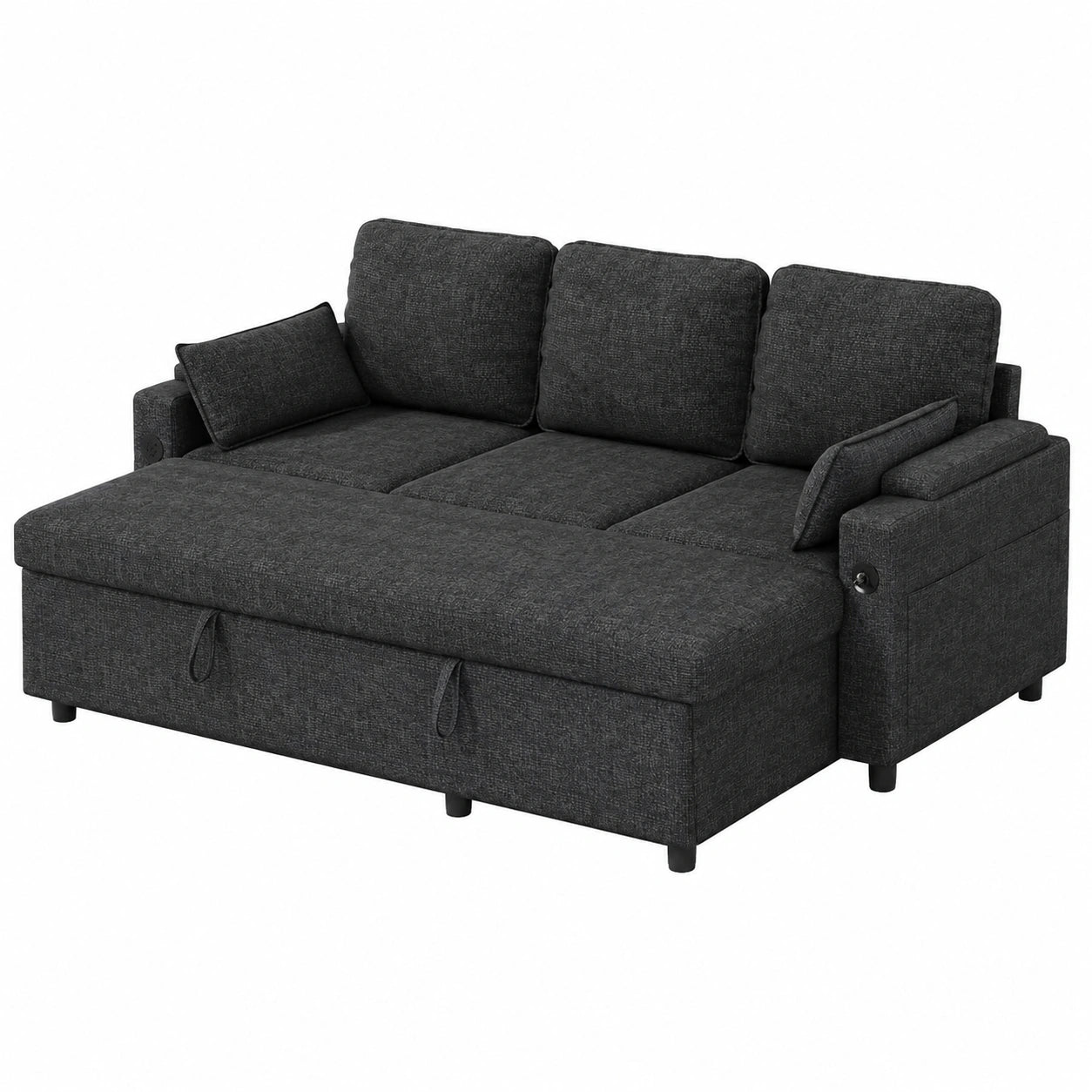 Multifunktionales Schlafsofa mit Stauraum, wandelbar und platzsparend, perfekt für kleine Räume und Wohnungen (Dunkelgrau)