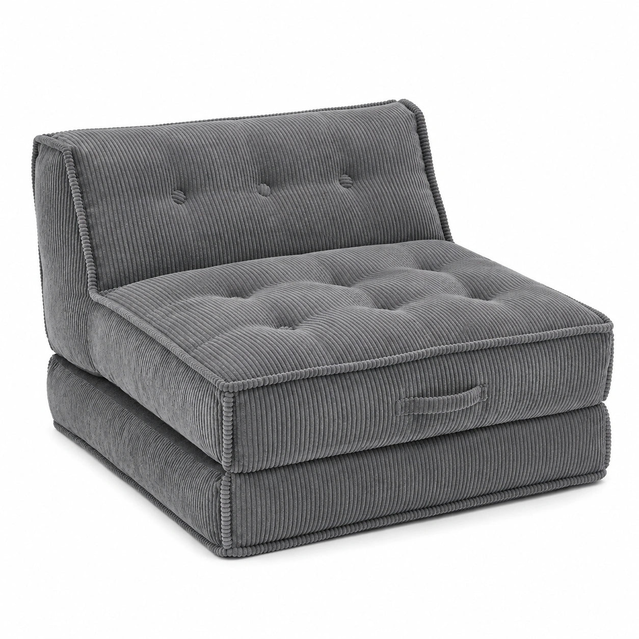 Atlantic Home Collection Lounge-Sessel XXL PIA mit Cordstoff, Grau, 106x125x86 cm